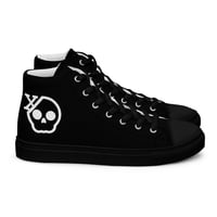 Image 6 of Black & White Women’s High-top Canvas Shoes