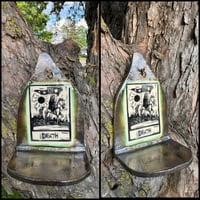 Image 2 of Ceramic Mini Shelf, Curiosity Shelf, Small Altar Shrine, Tarot, Ceramic Shrine, Ceramic Wall Shelf 