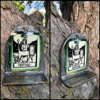 Image 3 of Ceramic Mini Shelf, Curiosity Shelf, Small Altar Shrine, Tarot, Ceramic Shrine, Ceramic Wall Shelf 