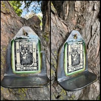Image 4 of Ceramic Mini Shelf, Curiosity Shelf, Small Altar Shrine, Tarot, Ceramic Shrine, Ceramic Wall Shelf 