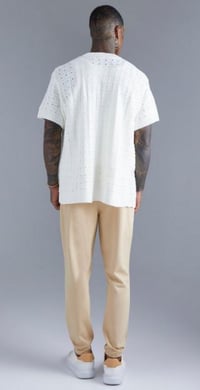 Image 3 of OPEN STITCH BUTTON DOWN KNITTED SHIRT