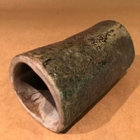 Image 3 of Wood fired & scripted cylinder vase