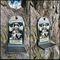 Image 1 of Ceramic Mini Shelf, Tarot Shelf, Small Altar Shrine, Tarot, Ceramic Shrine, Ceramic Wall Shelf