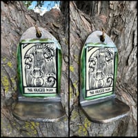 Image 3 of Ceramic Mini Shelf, Tarot Shelf, Small Altar Shrine, Tarot, Ceramic Shrine, Ceramic Wall Shelf