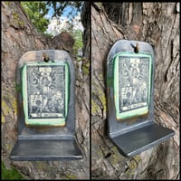 Image 4 of Ceramic Mini Shelf, Tarot Shelf, Small Altar Shrine, Tarot, Ceramic Shrine, Ceramic Wall Shelf
