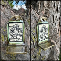Image 2 of Ceramic Wall Shelf, Tarot Cards, Trinket Shelf, Ceramic Alter, Ceramic Shrine