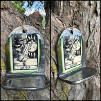 Image 4 of Ceramic Wall Shelf, Tarot Cards, Trinket Shelf, Ceramic Alter, Ceramic Shrine