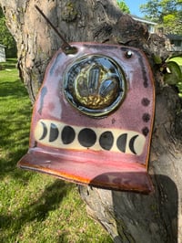 Image 1 of Moon Phase Shelf, Ceramic Shelf, Diorama Crystal Shelf, Small Alter, Ceramic Wall Alter, Mini Shrine