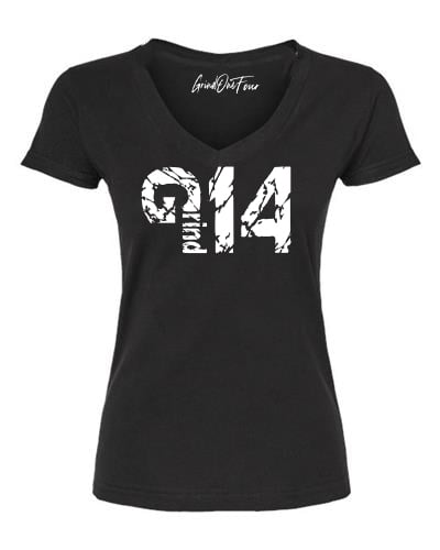 Image of WOMENS GRIND ONE FOUR  V-NECK T-SHIRTS