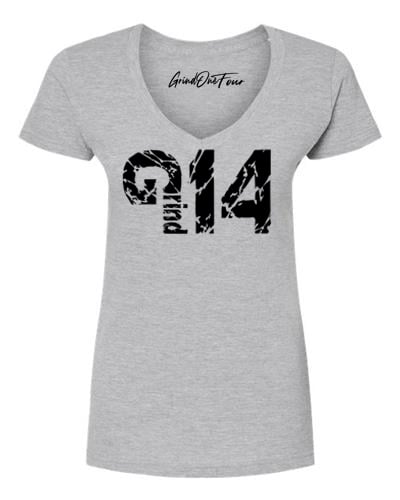 Image of WOMENS GRIND ONE FOUR  V-NECK T-SHIRTS