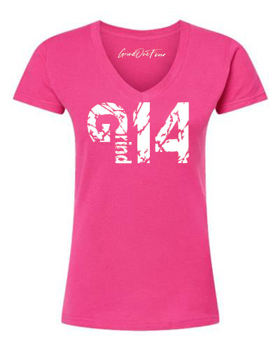 Image of WOMENS GRIND ONE FOUR  V-NECK T-SHIRTS