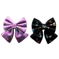 Image 1 of Dog Bow - Butterflies