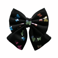 Image 3 of Dog Bow - Butterflies