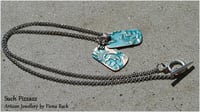 Enamelled tags Necklace