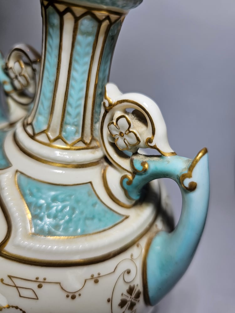 Image of Royal Worcester ‘Persian’ Vase decorated with Gilt Birds