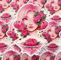 Image 2 of Floral heart sticker