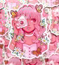 Image 1 of Butterfly girl sticker
