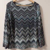 Image 1 of KylieJane tshirt -textured waves navy