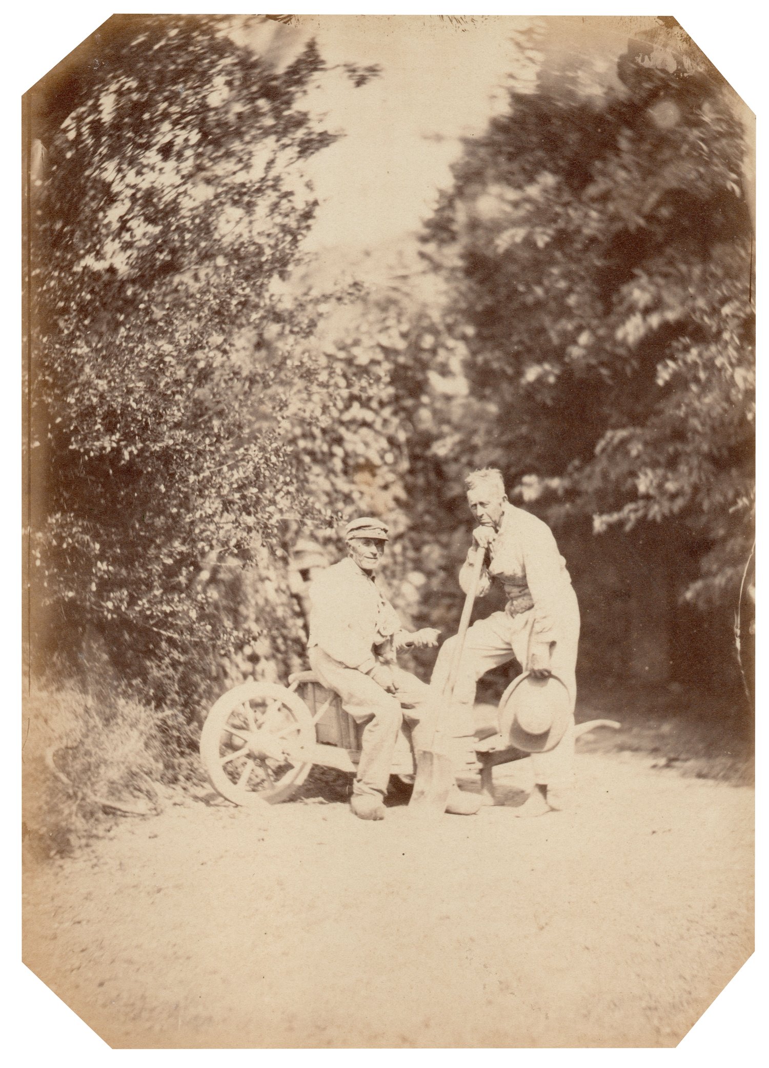 Image of Odart de Parigny: genre study of two farmers, France ca. 1861