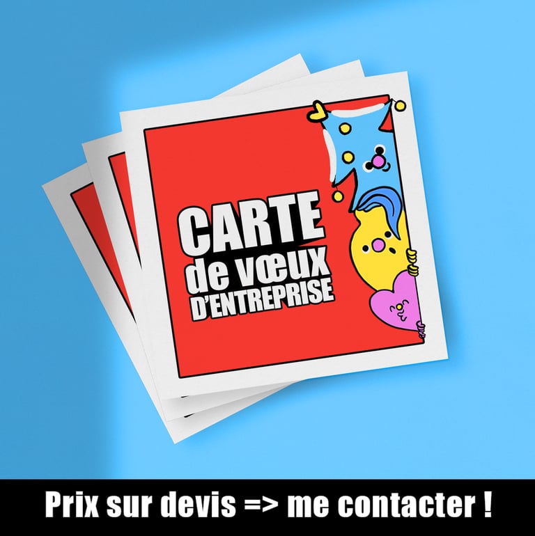 Carte d'invitation/vœux illustrée Image 3