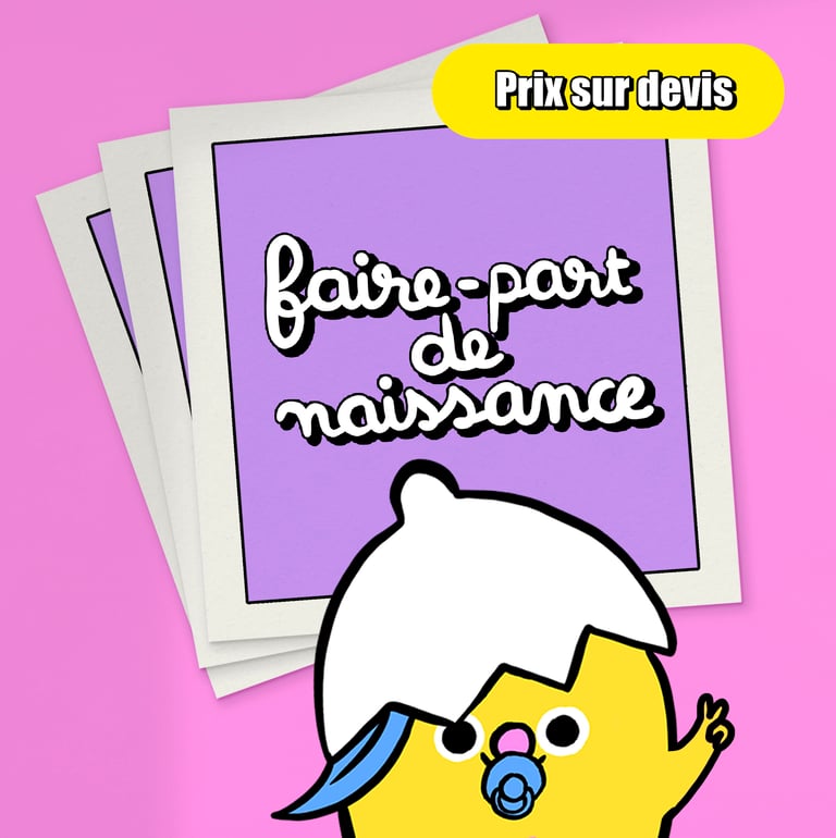Faire-part de naissance illustré