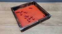 Image 1 of Wood and Leather Custom Dice Tray - Large Size