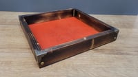 Image 3 of Wood and Leather Custom Dice Tray - Large Size