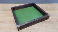 Image 3 of Wood and Leather Dice Tray - Plain Leather Large