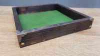 Image 4 of Wood and Leather Dice Tray - Plain Leather Large