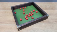 Image 2 of Wood and Leather Dice Tray - Plain Leather Large