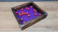 Image 1 of Wood and Leather Dice Tray - Plain Leather Standard