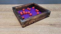 Image 2 of Wood and Leather Dice Tray - Plain Leather Standard