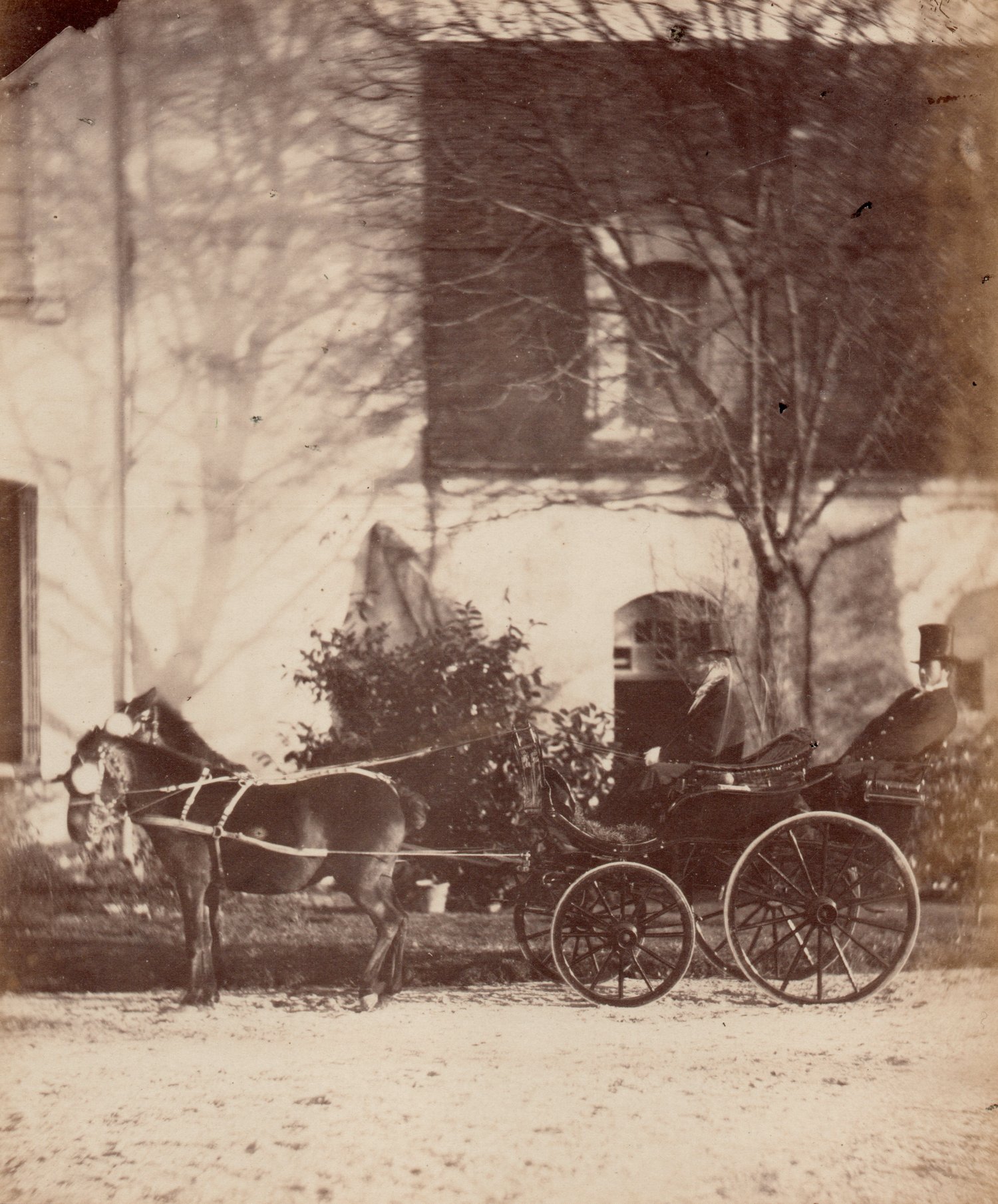 Image of Odart de Parigny: horse and carriage, France ca. 1862