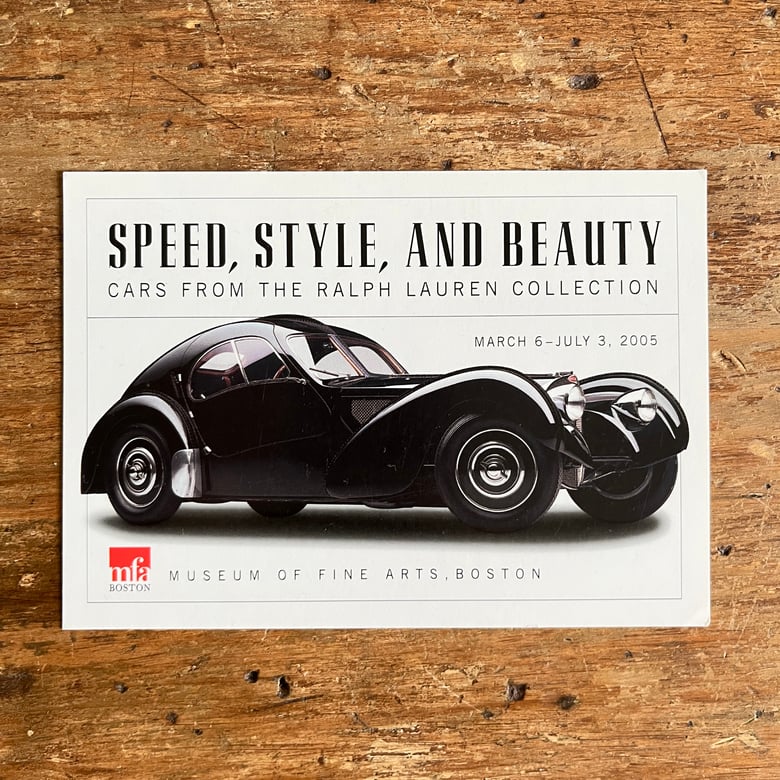 Image of Ralph Lauren 'Speed, Style, and Beauty' Postcard