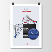 Image 1 of Sneaker Poster Reebok x Allen Iverson Question Mid “Double Cross”