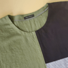 Olive Blocked Shell Top