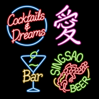 Image 1 of Neon sign stickers