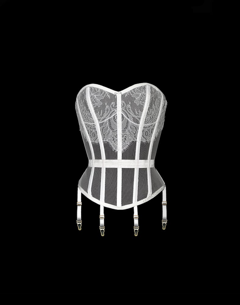 Image of ALTHEIA IVORY LACE CORSET