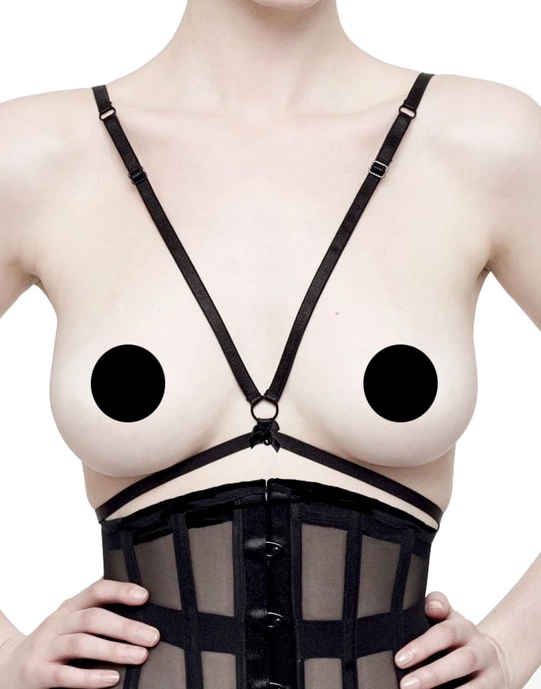 Image of PAULINE- OPEN BRA V HARNESS