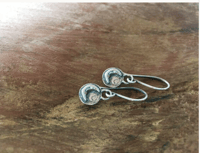 Image 2 of Sterling silver crescent moon earrings