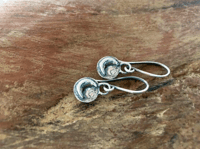 Image 1 of Sterling silver crescent moon earrings