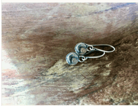 Image 4 of Sterling silver crescent moon earrings