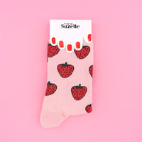 Image 4 of GLITTERY STRAWBERRY SOCKS