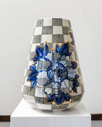 Image 1 of Peony Checker Vase  