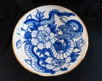 Image 3 of Snake and peonies bowl 