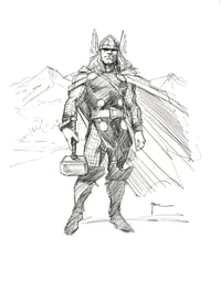Thor - pencil drawing
