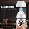 A6 Light Bulb Security Camera 355°Pan 90°Tilt Wifi Outdoor Indoor Light Bulb Camera