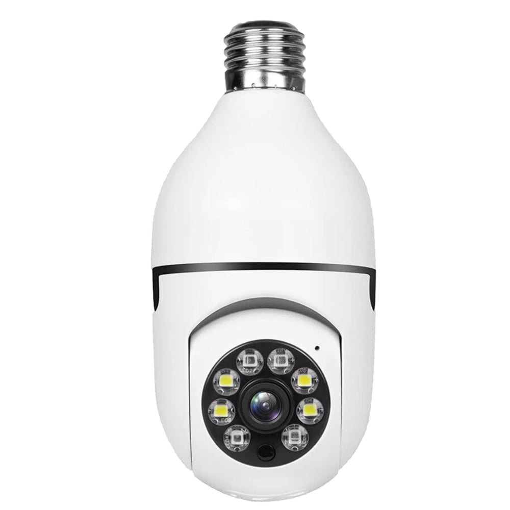 A6 Light Bulb Security Camera 355°Pan 90°Tilt Wifi Outdoor Indoor Light Bulb Camera