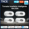 TNCE Tuya MSL Plug 16/20A adapter, WIFI or zigbee socket with Power Monitor, Smart outlet control