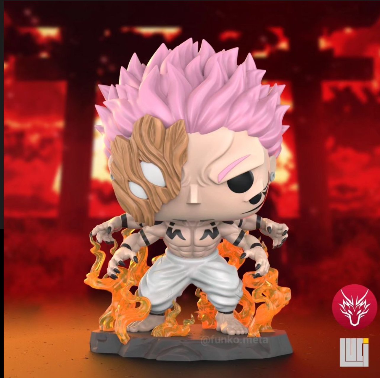 SUKUNA JUJUTSU KAISEN CUSTOM FUNKO POP | DragonPopCustoms